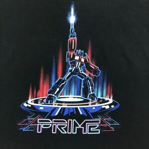 Transformers Optimus Prime Graphic Print T-Shirt Black Gildan‎ Men's Size XL